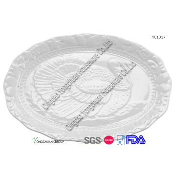 Ceramic Large Turkey Platter for Wholesale